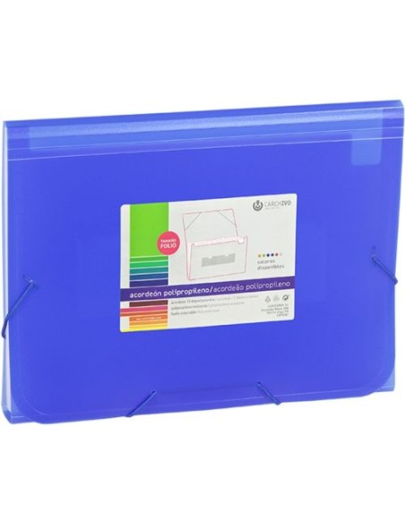 Carpeta fuelle fº 13 departamentos azul polipropileno